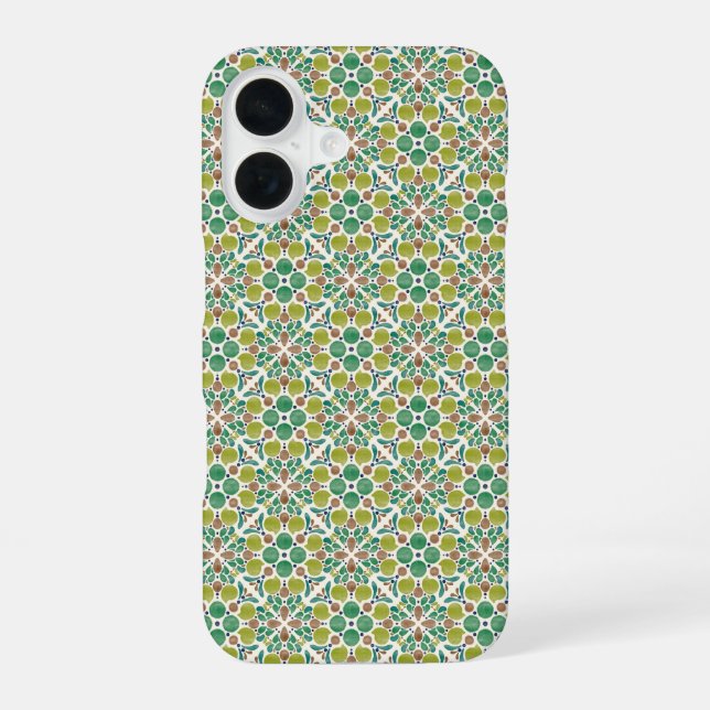 Coque iPhone 16 Botanical Pop - Olive (Verso)