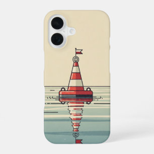 Coque iPhone 16 Bouée de sauvetage minimaliste vintage