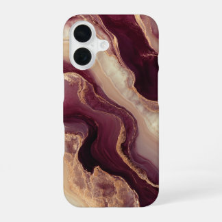 Coque iPhone 16 Bourgogne Luxe Féminin – Élégant Chic