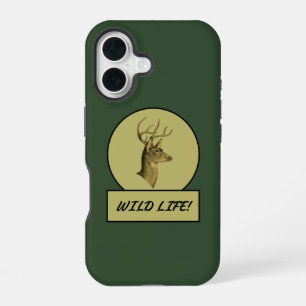Coque iPhone 16 Buck Head Dark Green coques iphone