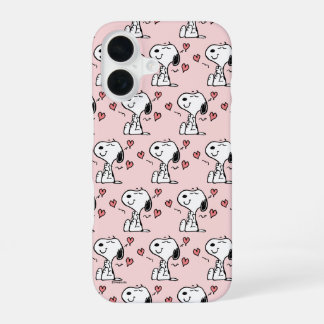 Coque iPhone 16 cacahuètes | Coeurs de snoopy
