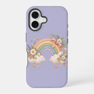 Coque iPhone 16 Cadeau Arc-en-ciel à l'aquarelle – Nuage Charmant