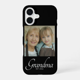 Coque iPhone 16 Cadeau photo de grand-mère établie