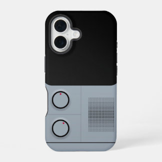 Coque iPhone 16 Cadran de radio minimaliste