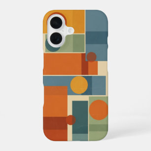 Coque iPhone 16 Calque Géométrique Minimaliste Rétro