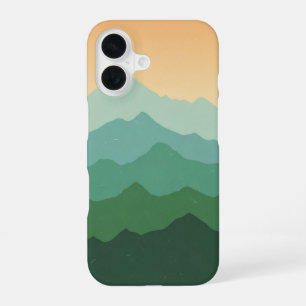 Coque iPhone 16 Calques de Montagne Rétro
