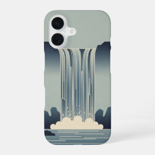 Coque iPhone 16 Cascade stylisée vintage