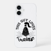 Ce type aime les trains Trains Railroad Lover Funn