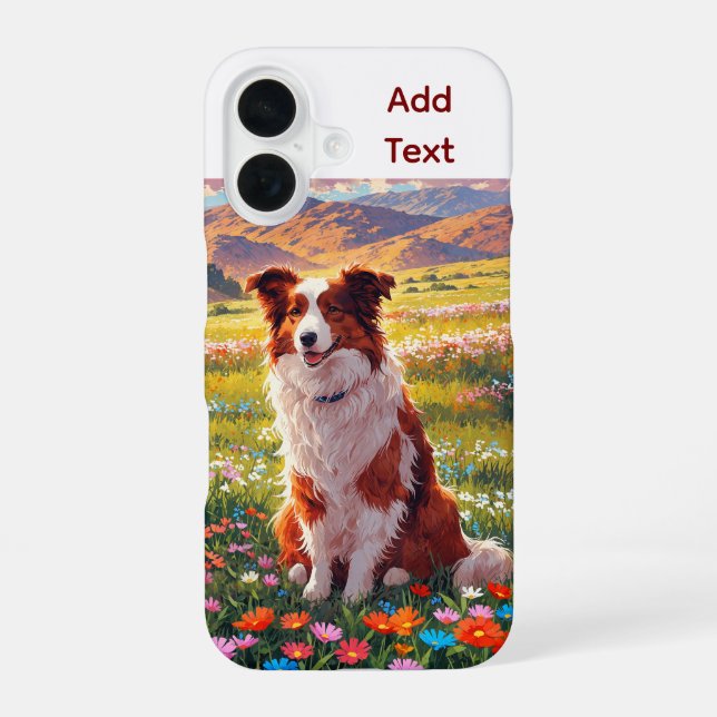Coque iPhone 16 Chien de berger Border Collie (Verso)