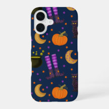 Citrouilles, chats et lunes d'Halloween mignons
