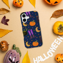 Citrouilles, chats et lunes d'Halloween mignons