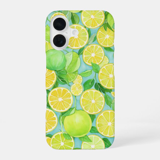 Coque iPhone 16 Citrus Mix - Fresh Lemon & Lime Phone Case (Verso)