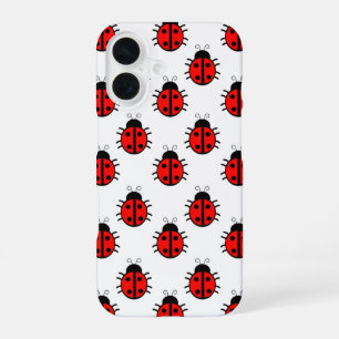 Coque iPhone 16 Coccinelles Rouges Mignonnes Motif et Insecte Joye
