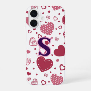 Coque iPhone 16 Coeurs de charme Design élégant et élégant