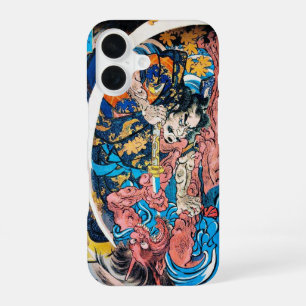 Coque iPhone 16 Combat de démon de samouraï japonais oriental cool