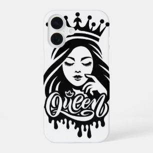 Coque iPhone 16 Conception de Reine – Couronne Royale Élégante