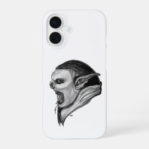 Coque iPhone 16 Conception de Troll en Noir et Blanc