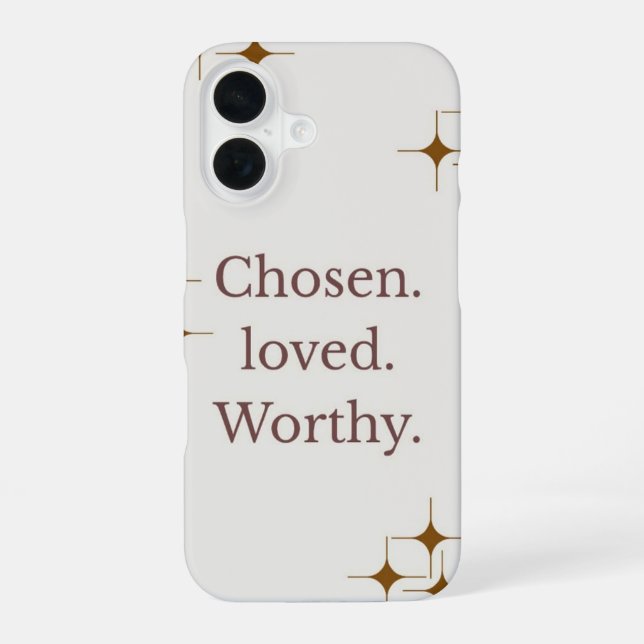 Coque iPhone 16 coque iphone "Chosen Loved Worthy" (Verso)