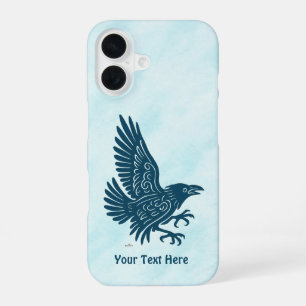 Coque iPhone 16 Corbeau bleu dansant
