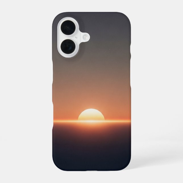 Coque iPhone 16 Coucher de soleil cosmique vintage (Verso)