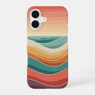 Coque iPhone 16 Couches d'océan rétro