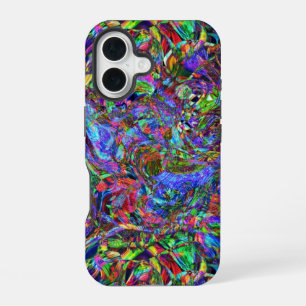 Coque iPhone 16 Couleur exubérant Abstrait