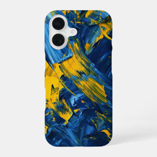 Coque iPhone 16 Couleurs ukrainiennes Abstrait _ coque iphone