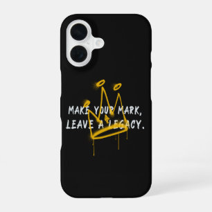Coque iPhone 16 Couronne de graffiti « Faites votre marque »