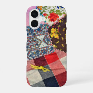 Coque iPhone 16 Courtepoint Crazy avec noeud de laine