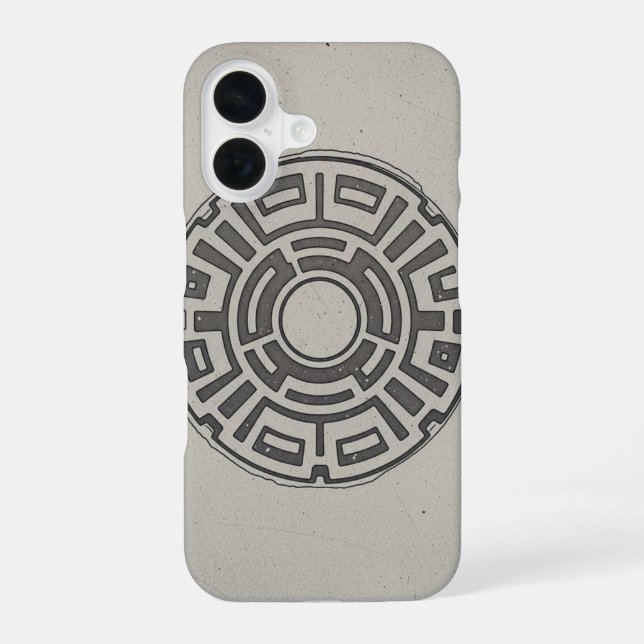 Coque iPhone 16 Couvercle de regard rétro (Verso)