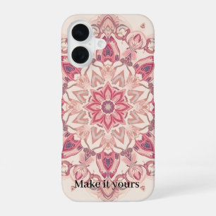 Coque iPhone 16 Couverture téléphonique d'art floral arabe - Perso