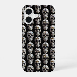 Coque iPhone 16 Crâne à motifs