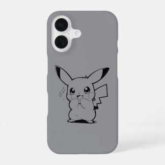 Coque iPhone 16 Créature Électrique Mignonne Dessin au Trait
