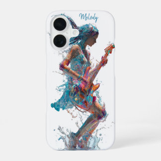 Coque iPhone 16 Customizable Rock’n Roll Woman – Guitar Art