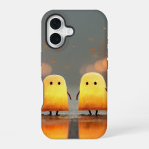 Cute Glowing Ghosts Under Street Lamps – Cozy Hall