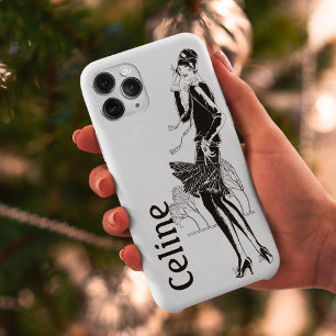 Coque iPhone 16 Dame Vintage en noir et blanc