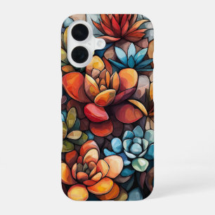 Coque iPhone 16 Danse florale brûlée