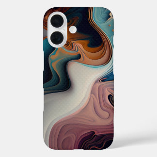 Coque iPhone 16 Design Abstrait Marbré iPhone 16 Case