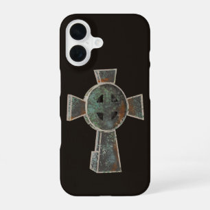 Coque iPhone 16 Dessin de croix de pierre tombale de cimetière Hal