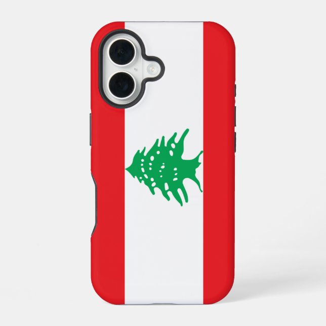 Coque iPhone 16 Drapeau du Liban (Verso)