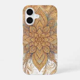 Coque iPhone 16 Dreamy Boho Mandala - Design Motif complexe