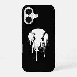 Coque iPhone 16 Dripping Baseball Design for Bold Sports Fans