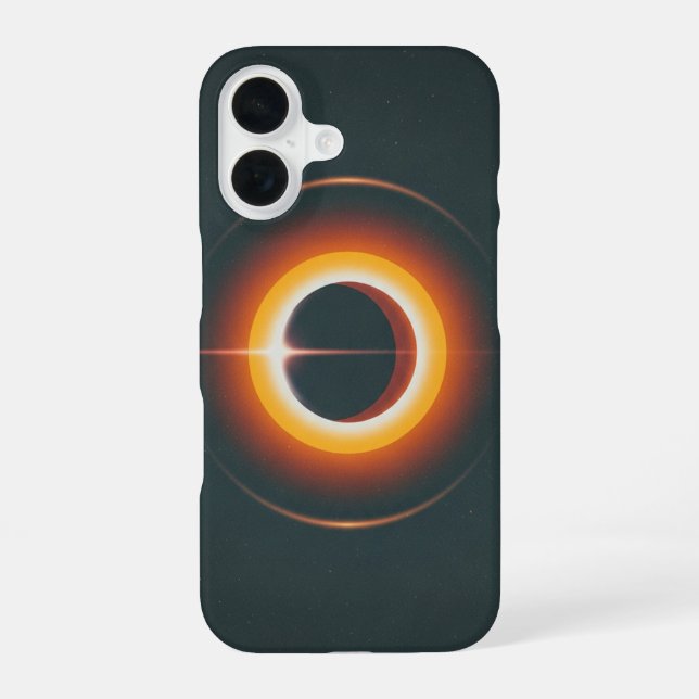 Coque iPhone 16 Éclipse cosmique vintage (Verso)