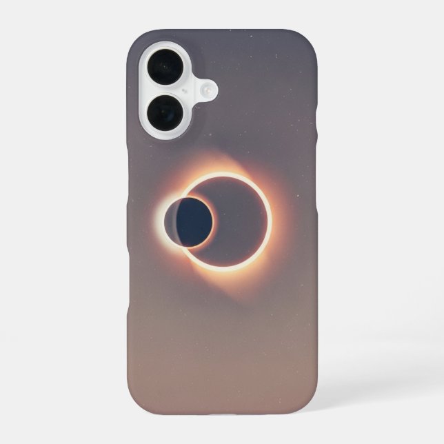 Coque iPhone 16 Éclipse solaire vintage (Verso)