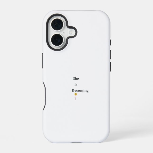Coque iPhone 16 Elle devient Étui pour iPhone 16 Floral (Verso)