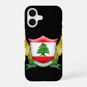 Coque iPhone 16 Emblème du drapeau libanais