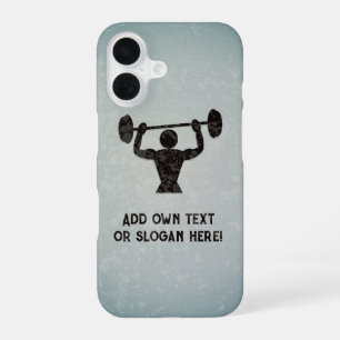 Coque iPhone 16 Entraînement de poids - Acier galvanisé look - ajo
