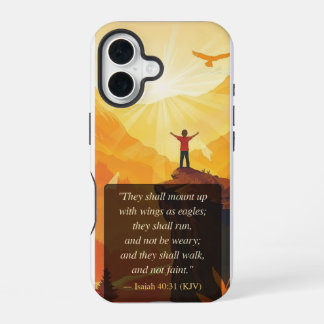 Coque iPhone 16 Ésaïe 40:31 S'envoler comme les aigles — Verset bi