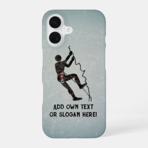 Coque iPhone 16 Escalade Mountain Rock-Face - propre slogan / text