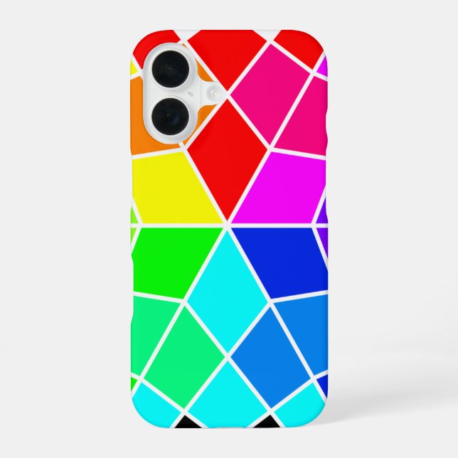 Coque iPhone 16 Étoile de roue couleur - (Verso)